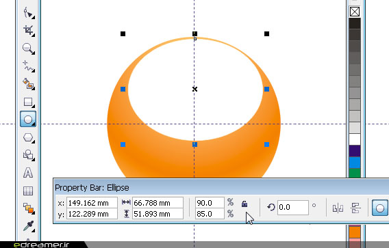 نوار خصوصیات (Property Bar) در CorelDraw